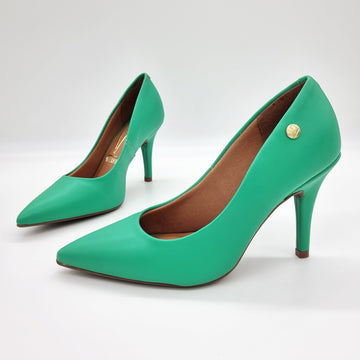 Vizzano 1184-1101 Pointy Toe Pump in Green Pine Napa